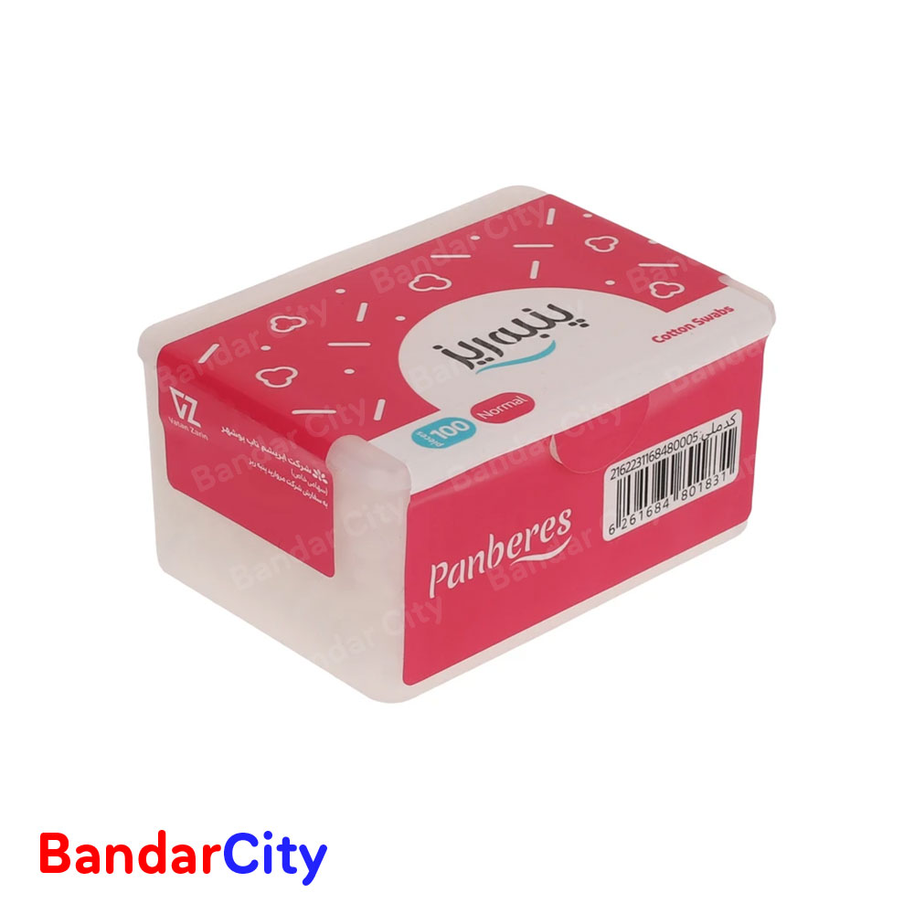 تصویر گوش پاک کن پنبه ریز مدل مکعبی بسته 100 عددی | انقضا: 1407.07.07 